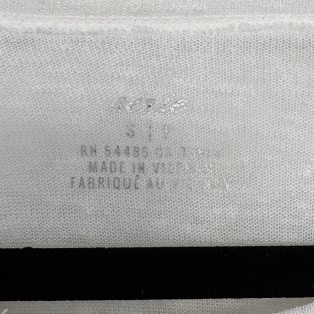 Aerie Women's White Sheer Linen Blend Flowy T-Shirt - Size S - Picture 3 of 5